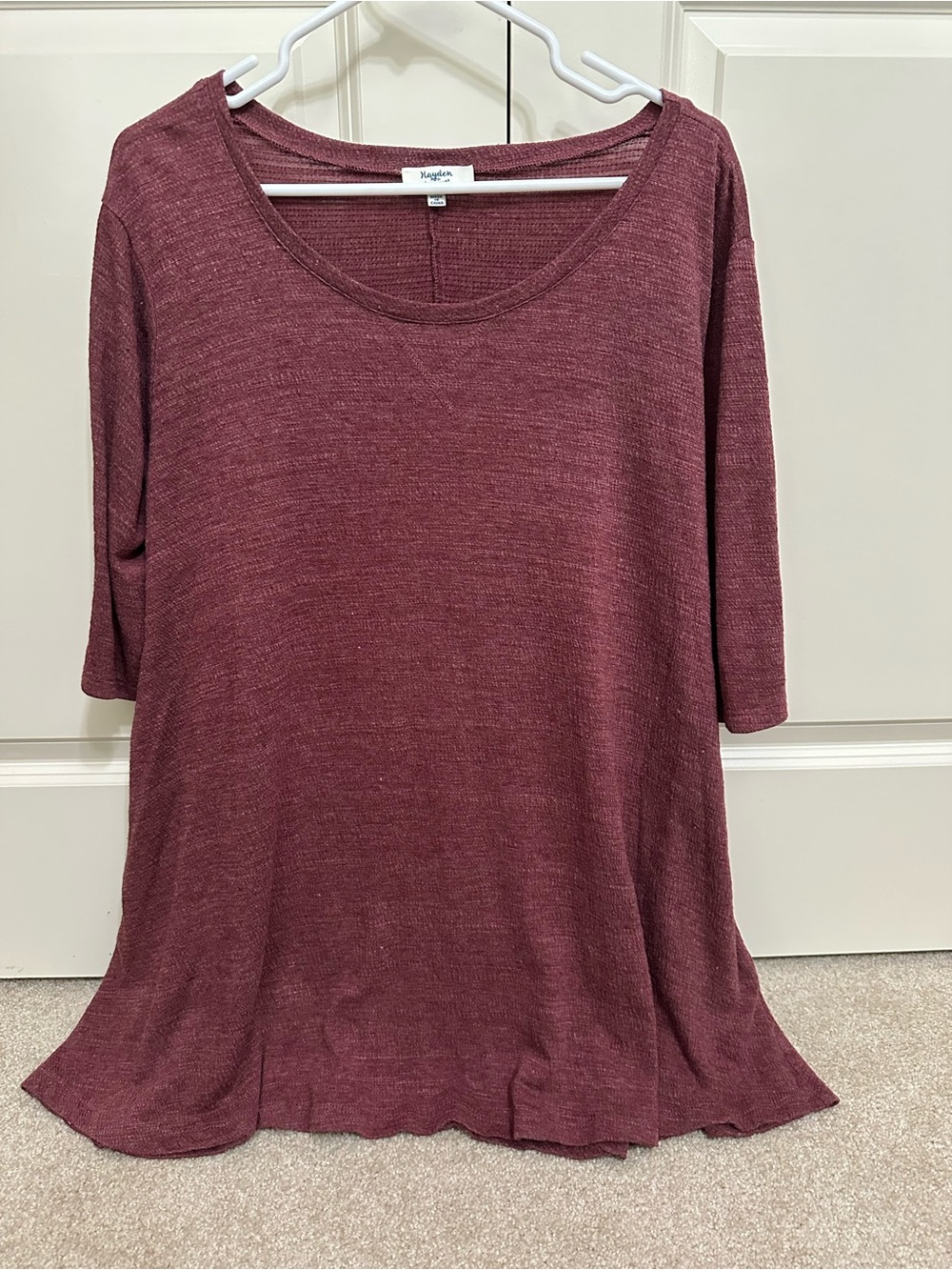 Hayden LA Knit Scoop Neck Oversized Top
